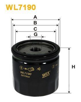 Фільтр масляний WL7190 фото