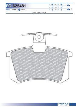 Колодки гальмівні дискові FO 625481 фото