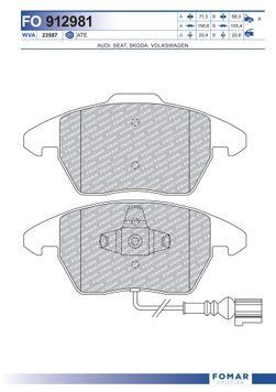 Колодки гальмівні дискові FO 912981 фото